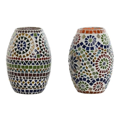 Lampa stołowa Home ESPRIT Wielokolorowy Aluminium Szkło 220 V 14 x 14 x 19 cm (2 Sztuk)