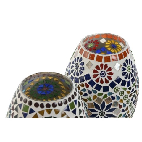 Lampa stołowa Home ESPRIT Wielokolorowy Aluminium Szkło 220 V 14 x 14 x 19 cm (2 Sztuk)