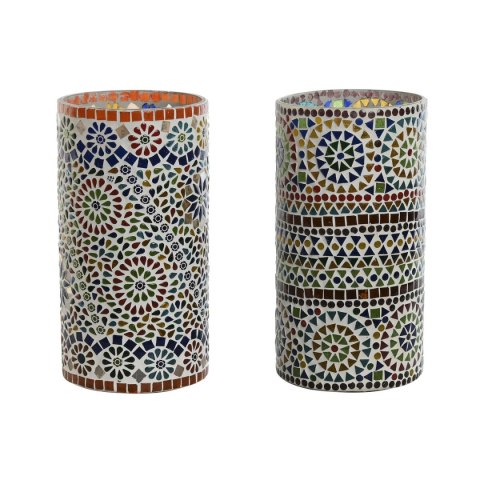 Lampa stołowa Home ESPRIT Wielokolorowy Szkło 25 W 220 V 15 x 15 x 30 cm (2 Sztuk)