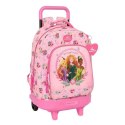 Torba szkolna z kółkami Disney Princess Różowy 33 x 45 x 22 cm