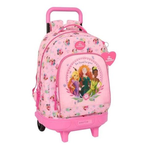 Torba szkolna z kółkami Disney Princess Różowy 33 x 45 x 22 cm