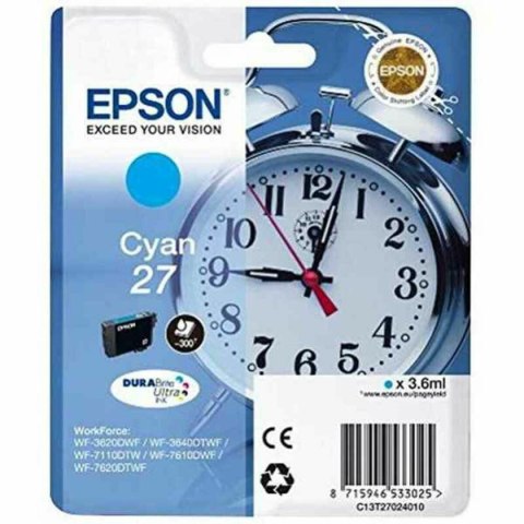 Oryginalny Wkład Atramentowy Epson C13T27024012 Turkusowy
