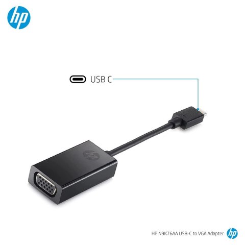 Adapter USB-C na VGA HP N9K76AA