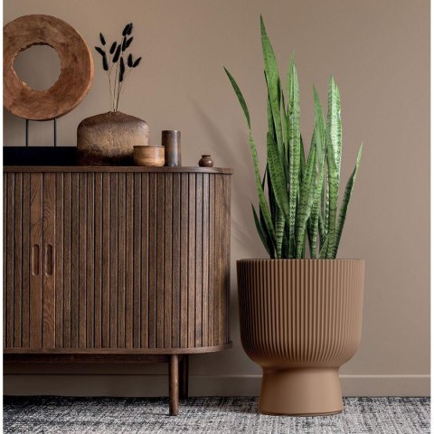 DONICZKA DO KWIATÓW MILLY NA NODZE ŚR 30CM JASNY SZARY