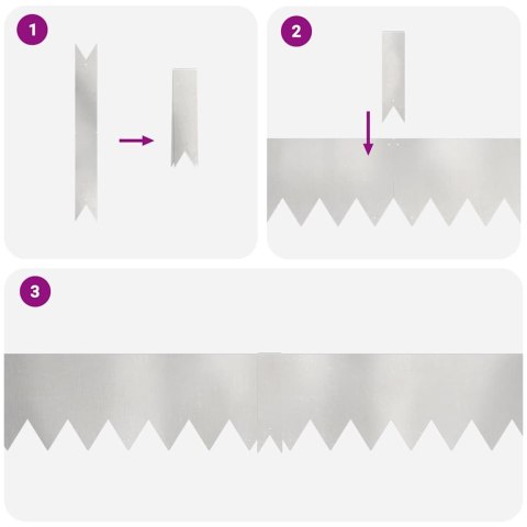 VidaXL Krawężnik do trawnika 50 pcs Srebrny 100 x 0.05 x 20 cm