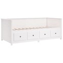 VidaXL Łóżko dzienne bez materaca białe 75x190 cm lite drewno sosnowe
