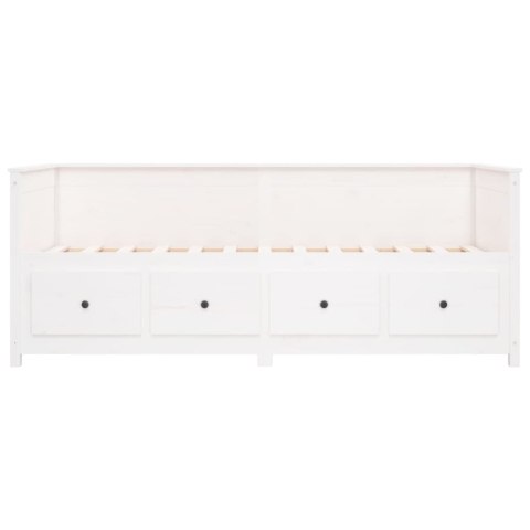 VidaXL Łóżko dzienne bez materaca białe 75x190 cm lite drewno sosnowe