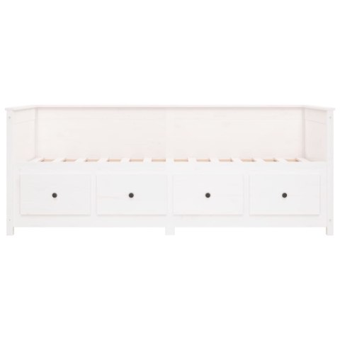 VidaXL Łóżko dzienne bez materaca, białe, 90x190 cm, drewno sosnowe