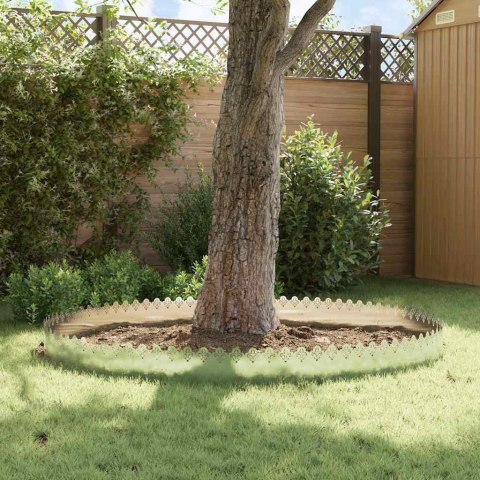 VidaXL Obrzeża trawnikowe 30 pcs Srebrny 103 x 0,05 x 22 cm