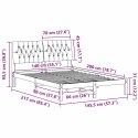 VidaXL Ramka łóżka Jasnoszary 140 x 200 cm Lite drewno sosnowe