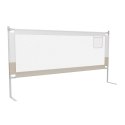 Barierka zabezpieczająca do łóżka 200 cm z kieszenią, beżowa