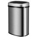 Bezdotykowy kosz na śmieci 50l z sensorem, stal nierdzewna