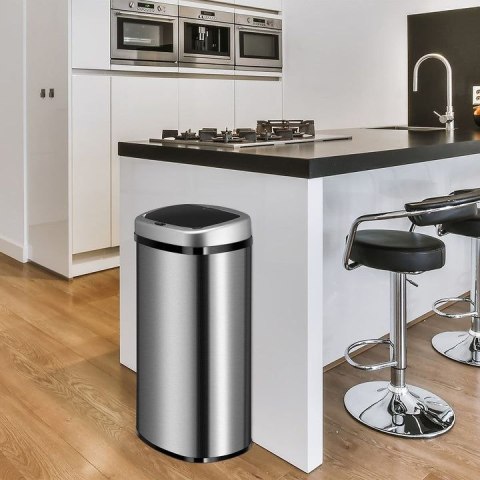 Kosz na śmieci automatyczny 50l stal nierdzewna z czujnikiem