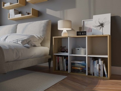 Regał Malax MINI 2X3 DĄB ARTISAN BIEL