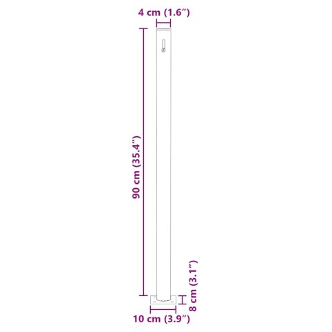 Zwijana markiza boczna, 140 x 300 cm, brązowa