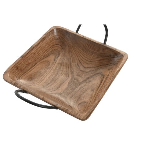 Dekoracja na Stół Home ESPRIT Brązowy Czarny Żelazo Drewno mango 38 X 36 X 9 CM (3 Części)