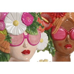 Doniczka Home ESPRIT Wielokolorowy Ceramika Tropikalny 27 X 17 X 35 CM (2 Sztuk)