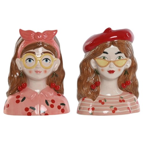 Doniczka Home ESPRIT Wielokolorowy Dolomite Miejska 21 x 14,5 x 27 cm (2 Sztuk)