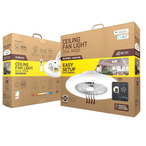 Lampa Sufitowa Muvit iO Biały Wi-Fi