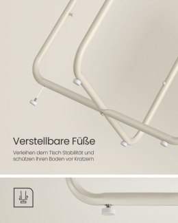 Mały stolik z koszem kremowy 45x50 cm