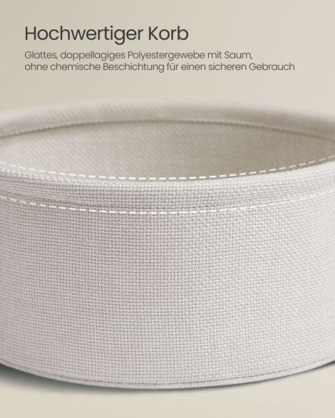 Mały stolik z koszem kremowy 45x50 cm