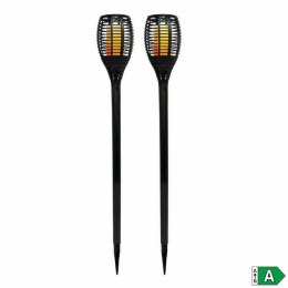 Pochodnia ogrodowa solarna Lumi Garden Maity Sun Mini Czarny Plastikowy 70 cm (2 Sztuk)