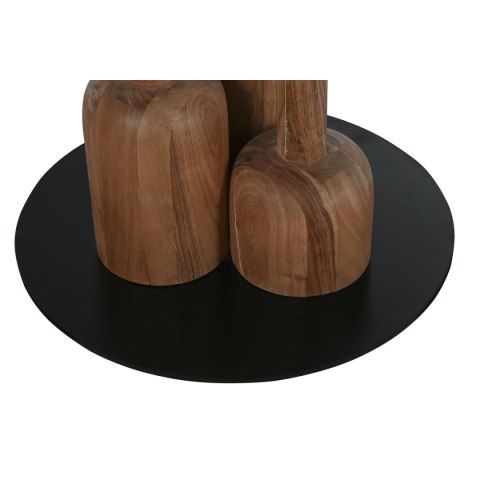 Stoły do Jadalni Home ESPRIT Czarny Naturalny Marmur Drewno akacjowe 106 x 106 x 76 cm