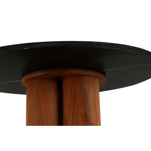 Stoły do Jadalni Home ESPRIT Czarny Naturalny Marmur Drewno akacjowe 106 x 106 x 76 cm