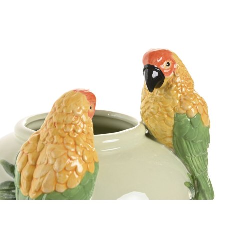 Wazon Home ESPRIT Kolor Zielony Ceramika Tropikalny 21 X 16 X 37 CM