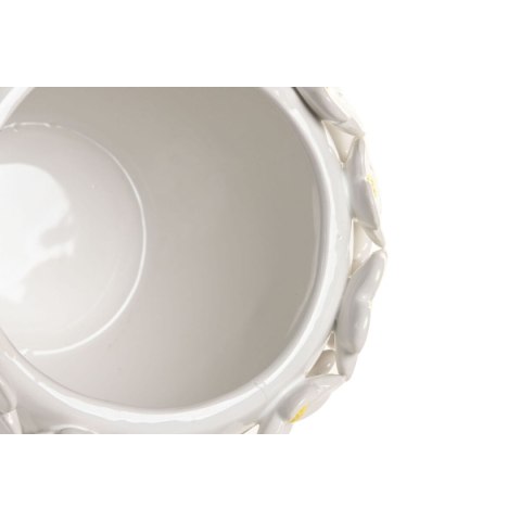 Wazon Home ESPRIT Żółty Biały Ceramika Shabby Chic 21 x 21 x 18 cm