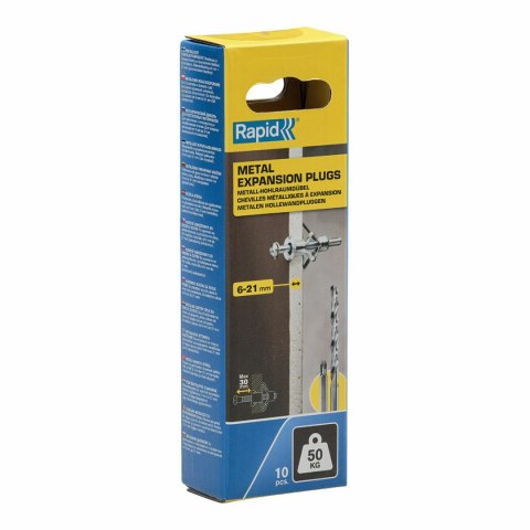 Wtyki i wkręty Rapid 13 x 52 mm M6 x 63 mm Metal Ekspansja 10 Sztuk