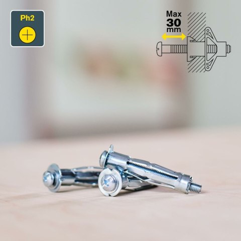 Wtyki i wkręty Rapid 13 x 52 mm M6 x 63 mm Metal Ekspansja 10 Sztuk