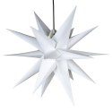 Dekoracja świąteczna - gwiazda 1 LED, 55 cm, biała