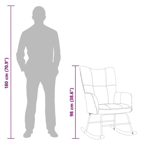 Fotel bujany, ciemnozielony, tapicerowany aksamitem