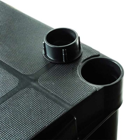 Marbueno Regał 4 Półki Plastik Czarny 61x31x131 cm Ogród 10537