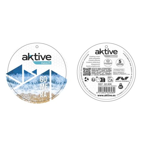 Składane krzesło z zagłówkiem Aktive Gomera Niebieski 48 x 84 x 46 cm (2 Sztuk)