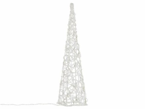 Świąteczna piramida akrylowa 60 cm - zimna biel, na baterie
