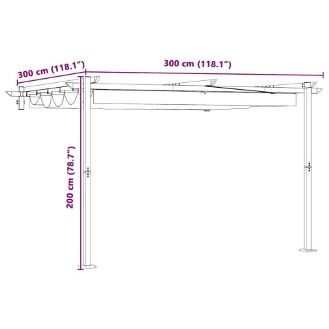 VidaXL Altana Montowana na Ścianie Ciemnoszary Stal