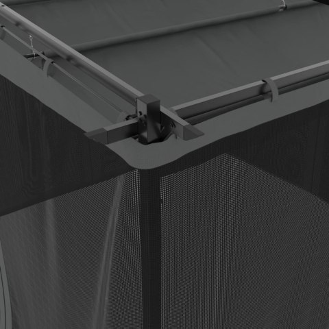 VidaXL Altanka ze ścianami z siatki, antracytowa, 3x3 m, stal