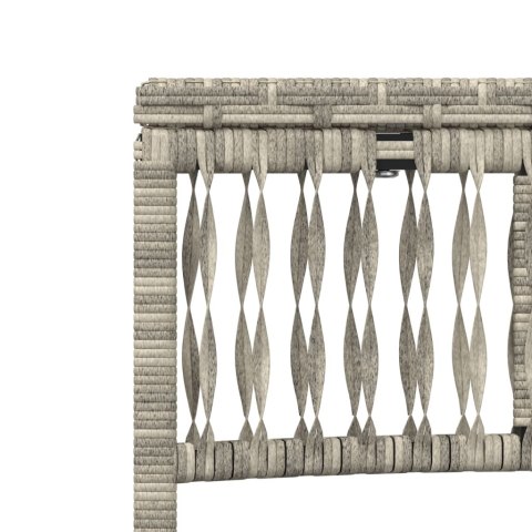 VidaXL Leżaki ze stolikiem, 2 szt., jasnoszare, polirattan