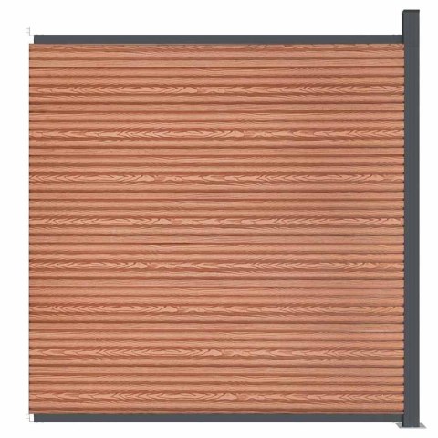 VidaXL Panel ogrodzeniowy, brązowy, 173x186 cm, WPC