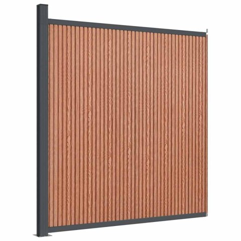 VidaXL Panel ogrodzeniowy, brązowy, 173x186 cm, WPC