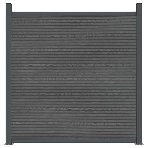 VidaXL Panel ogrodzeniowy, szary, 180x186 cm, WPC