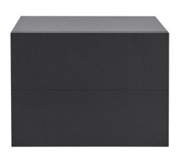 Czarna szafka nocna wisząca 40x29x30 cm, 2 szuflady