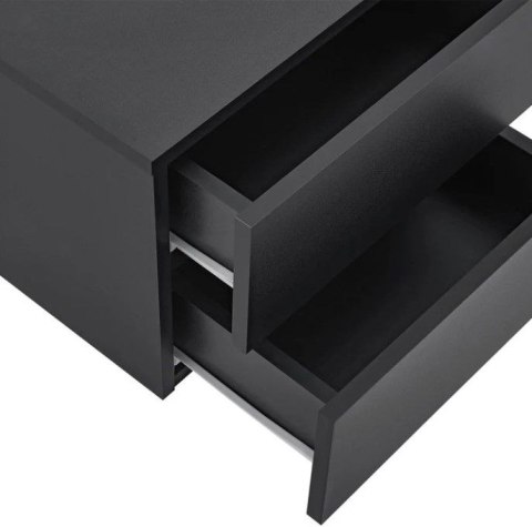 Czarna szafka nocna wisząca 40x29x30 cm, 2 szuflady