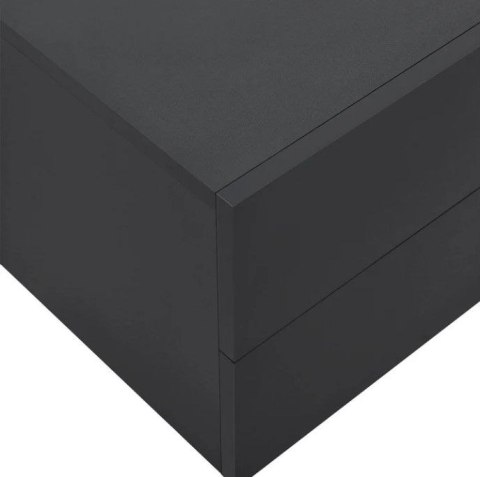 Czarna szafka nocna wisząca 40x29x30 cm, 2 szuflady
