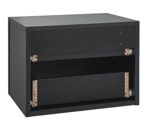 Czarna szafka nocna wisząca 40x29x30 cm, 2 szuflady