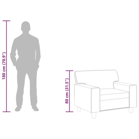 Fotel, kolor cappuccino, 60 cm, obity sztuczną skórą