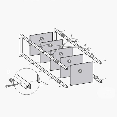 Regał industrialny 5 półek czarno-brązowy 40x30x153 cm