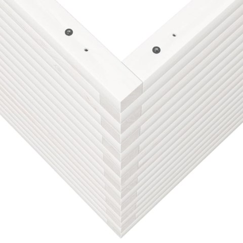 VidaXL Donica ogrodowa, biała, 80x80x68,5 cm, lite drewno sosnowe